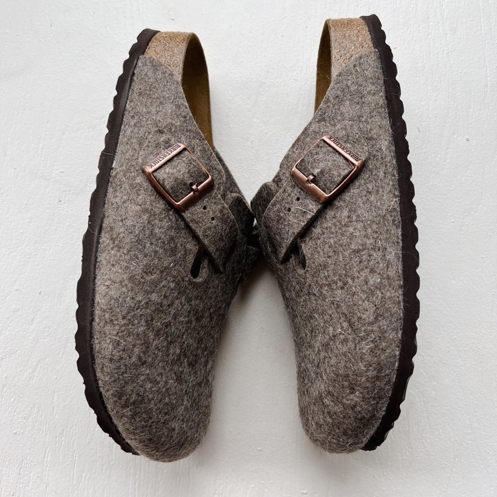 Birkenstock Woman’s Boston Wool Felt Clogs- Cocoa